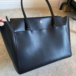 Tory Burch Leather Black Tote Bag
